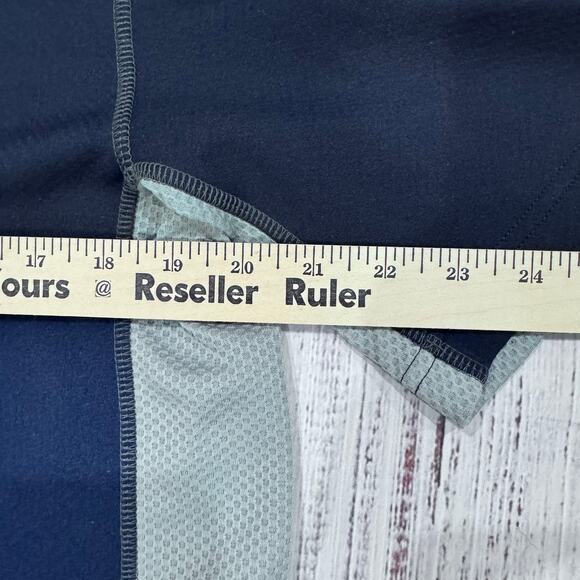 ALO Coolfit Zip Polo Shirt Men’s M Navy/Gray Mesh Panels Athletic Golf - Picture 5 of 8